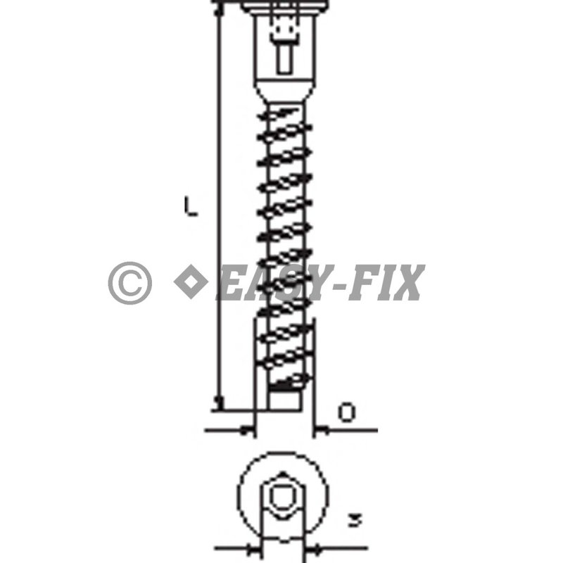 Surub pt cuplare PAL cap inecat 5.0x50 ZA - SW 3